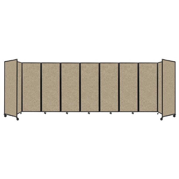 Room Divider 360 Folding Portable Partition 25' x 7'6" Rye Fabric